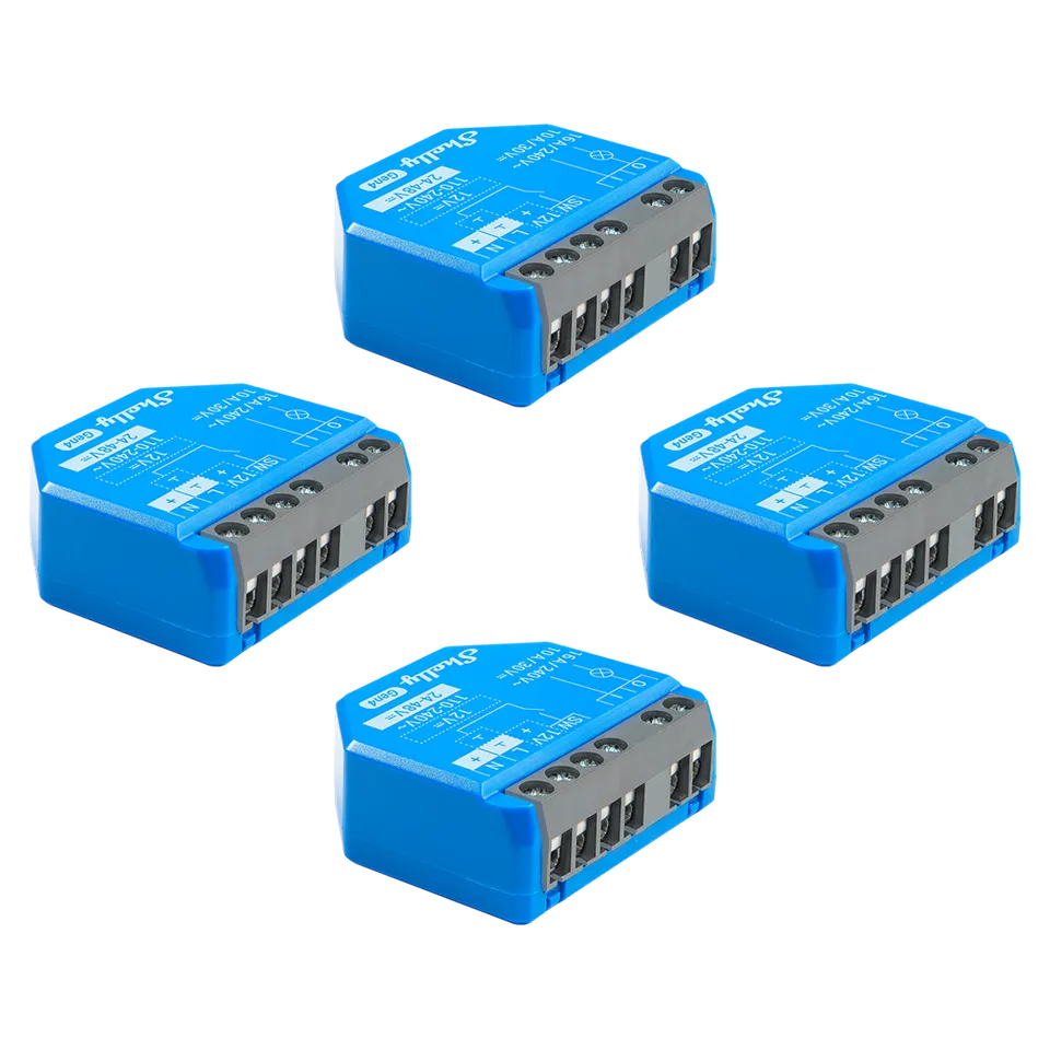 Shelly 1 Gen4 micromodule relais pack de 4 Matter Zigbee