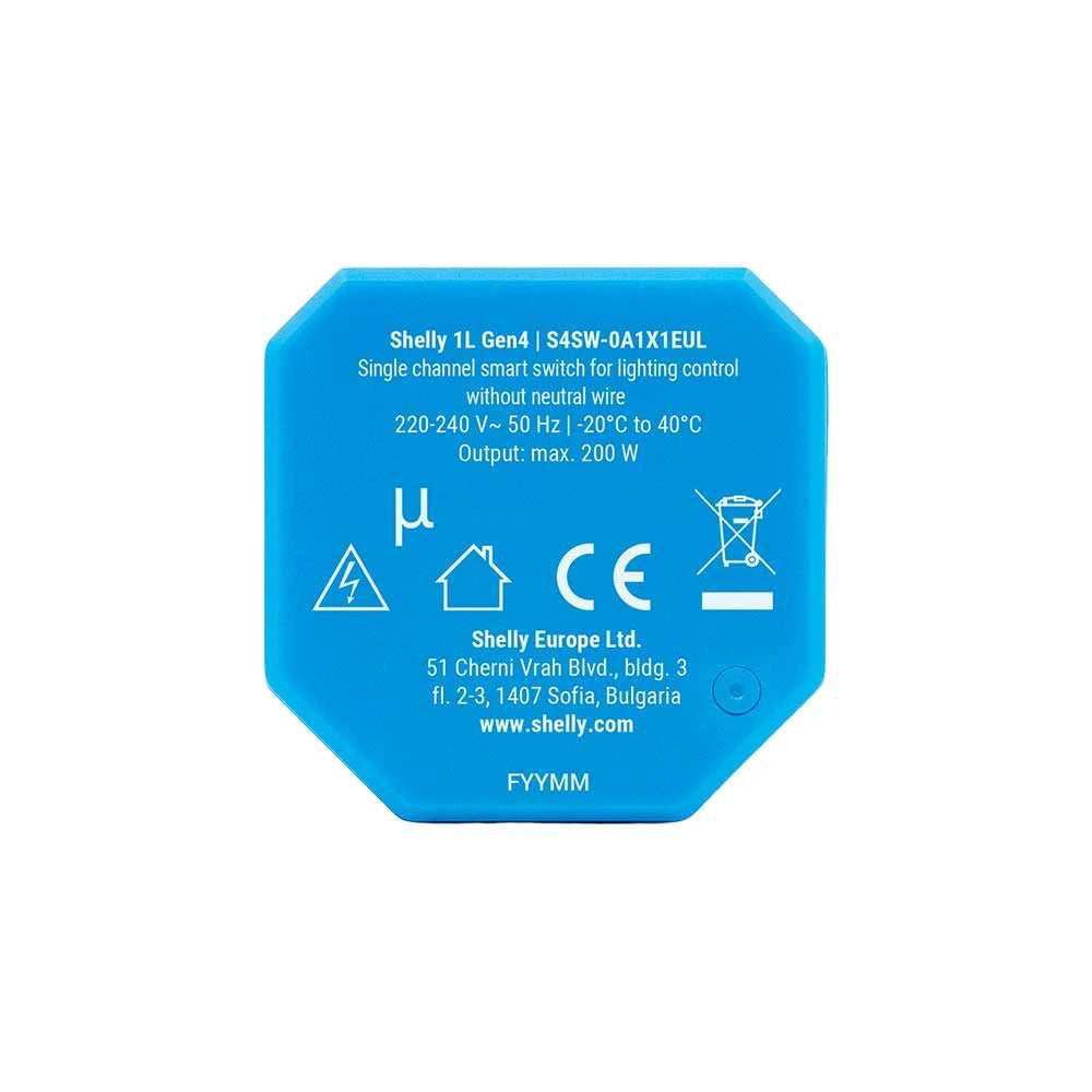 Shelly 1L Gen4 micromodule WiFi éclairage sans neutre