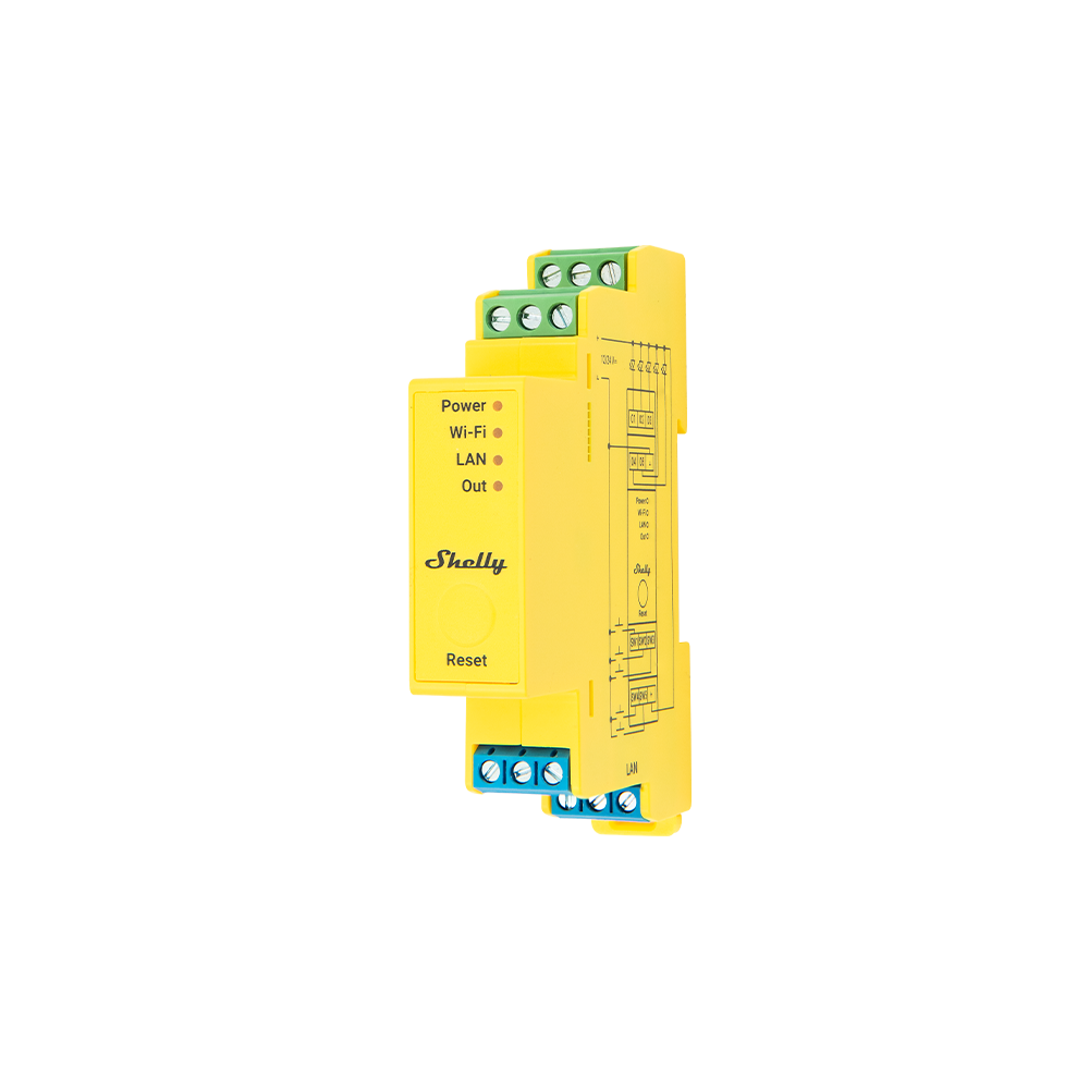 Shelly Pro RGBWW PM contrôleur LED RGBWW rail DIN