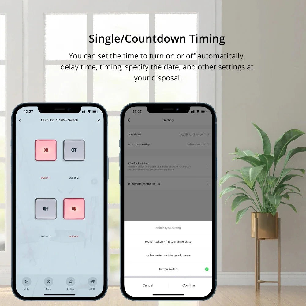 Mumubiz Tuya Smart Home interrupteur connecté 4 canaux WiFi