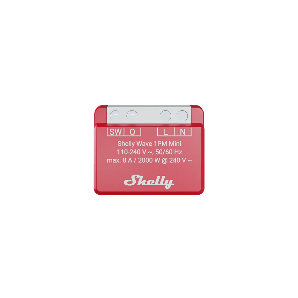 Shelly Wave 1PM Mini LR interrupteur connecté Z-Wave 8A mesure