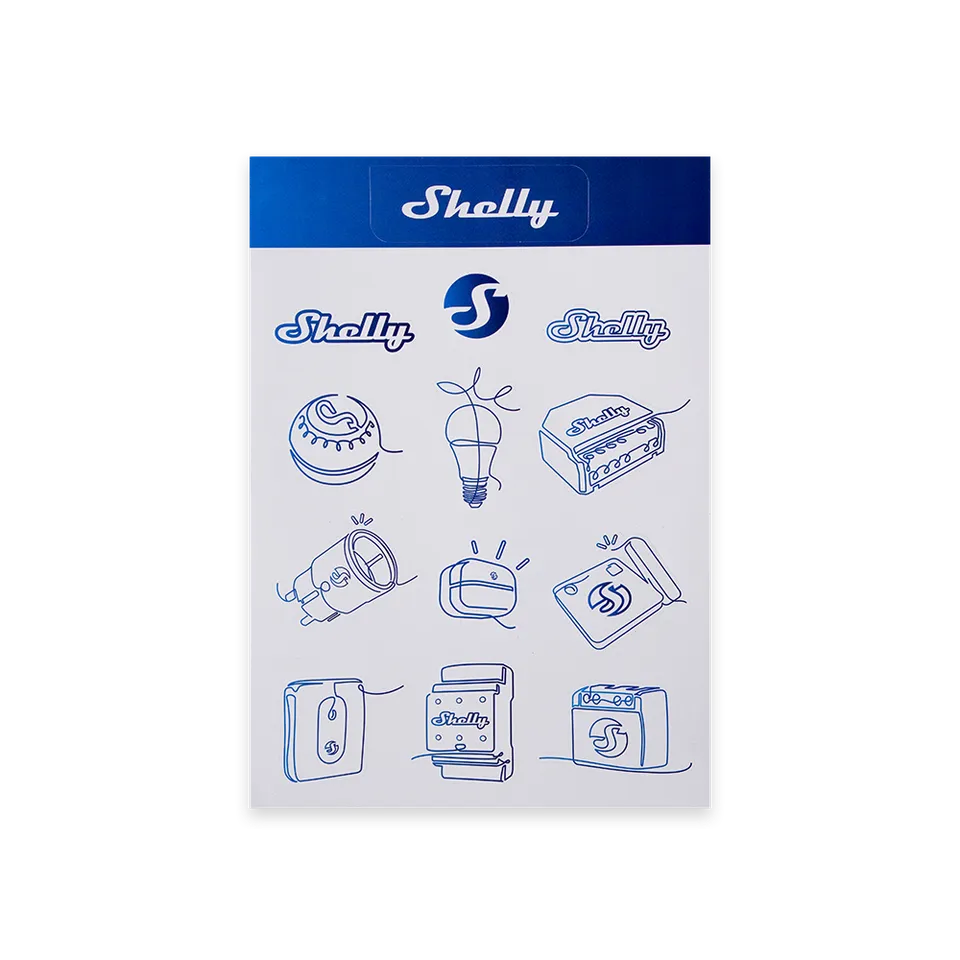Shelly Gen1 stickers autocollants pack Shelly