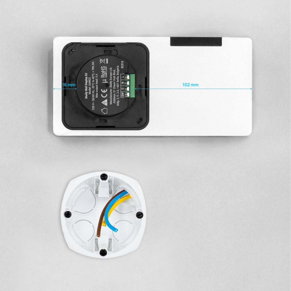 Shelly Wall Display X2 écran tactile Argent + BLU H&T