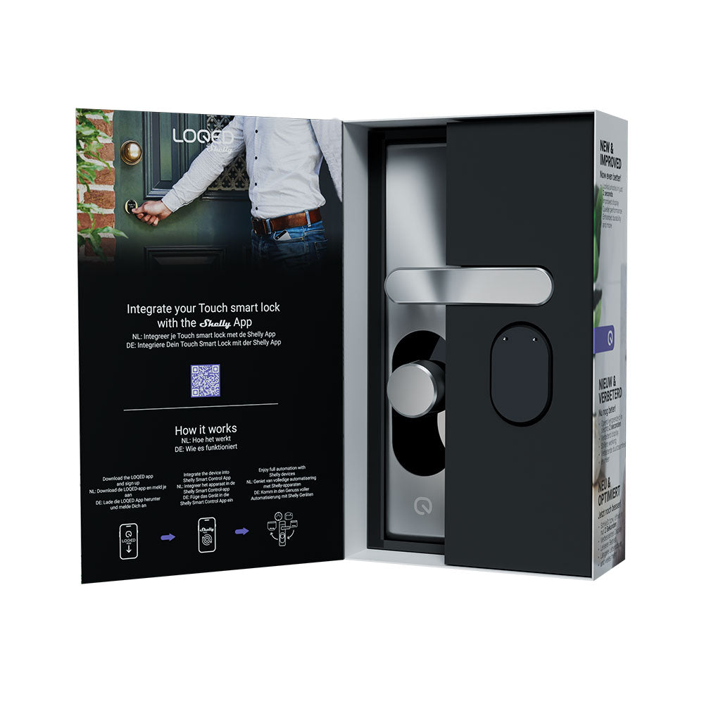 Loqed Touch serrure connectée noire Bluetooth WiFi code