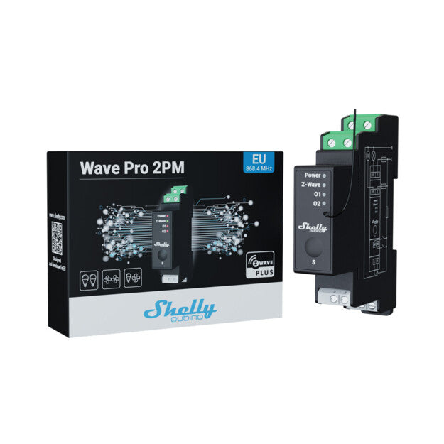 Shelly Wave Pro 2PM interrupteur rail DIN Z-Wave 2 canaux