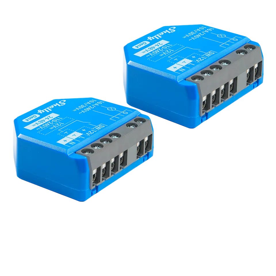 Shelly 1 Gen4 micromodule relais pack de 2 Matter Zigbee