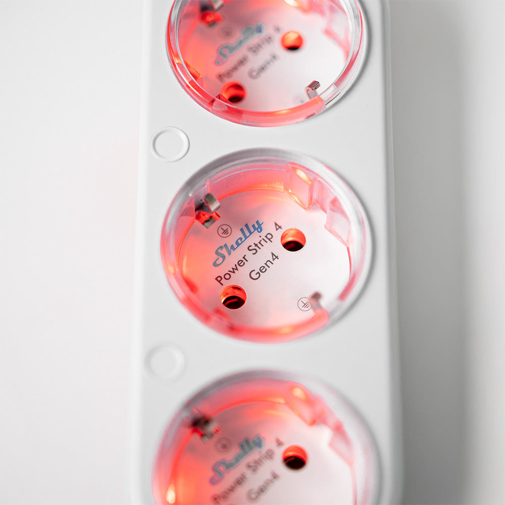 Shelly Gen4 Power Strip 4 multiprise connectée blanche Matter