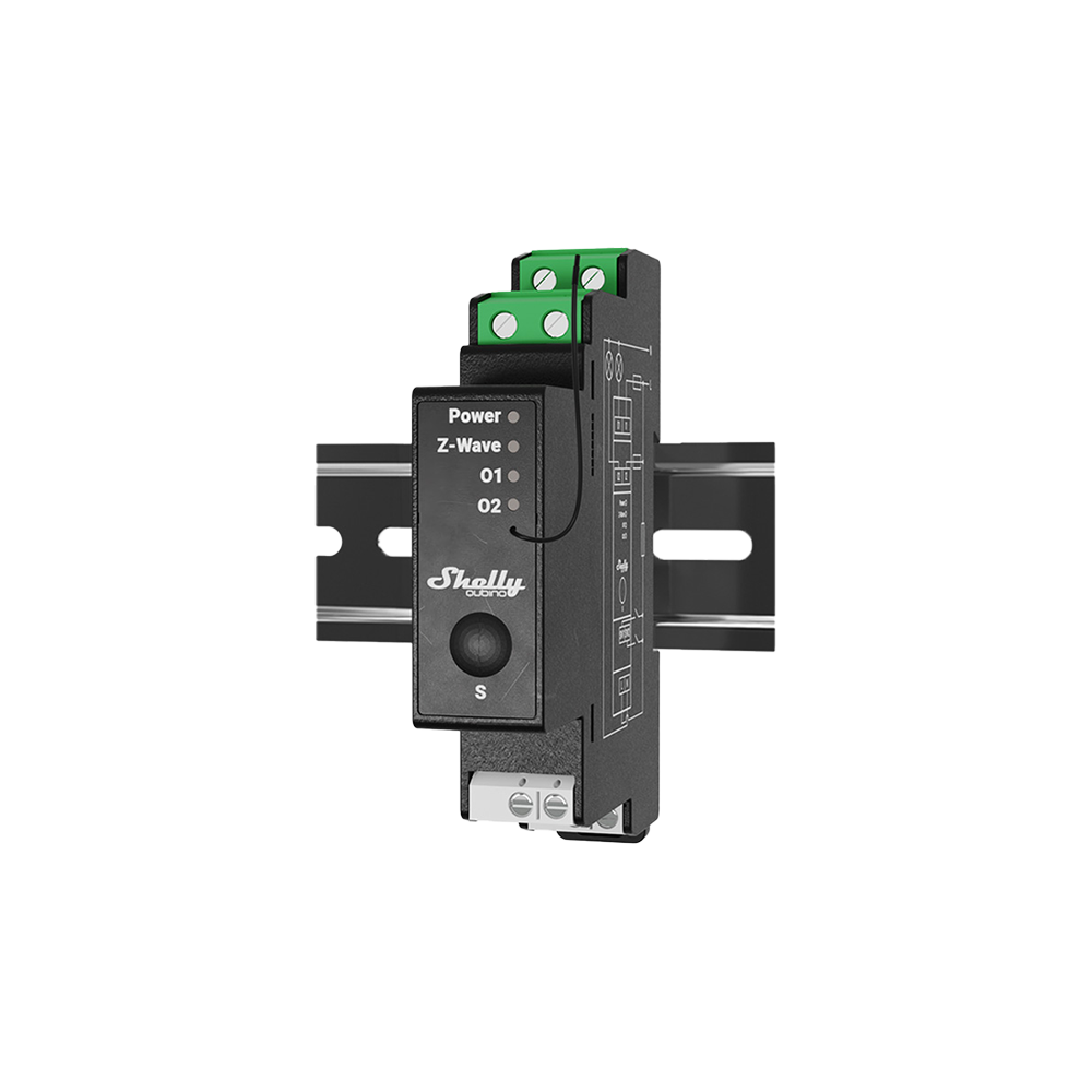 Shelly Wave Pro 2PM interrupteur rail DIN Z-Wave 2 canaux