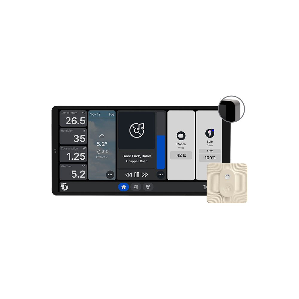 Shelly Wall Display X2 écran connecté argent + BLU HT