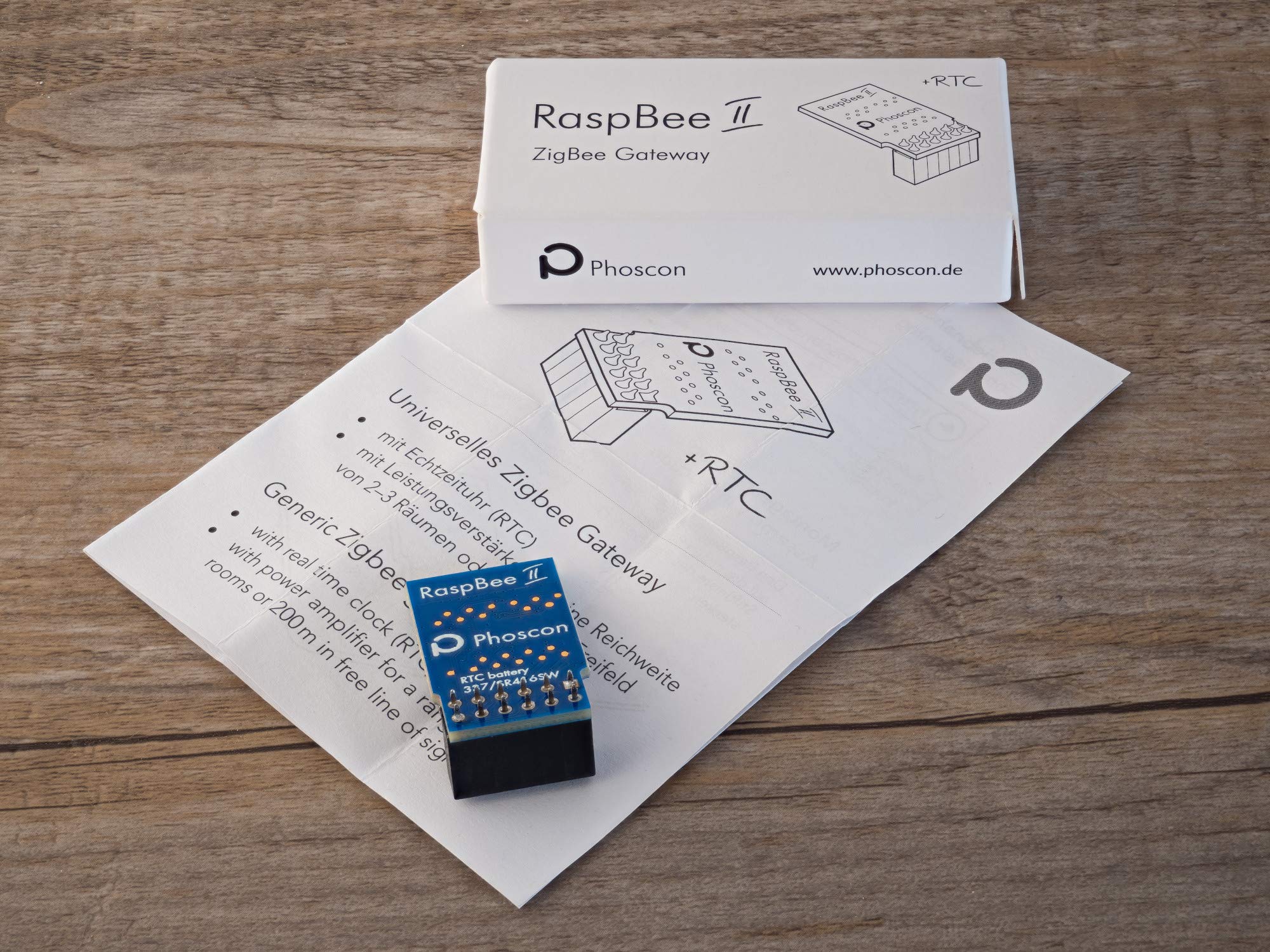 Phoscon RaspBee II passerelle Zigbee Raspberry Pi 3.0