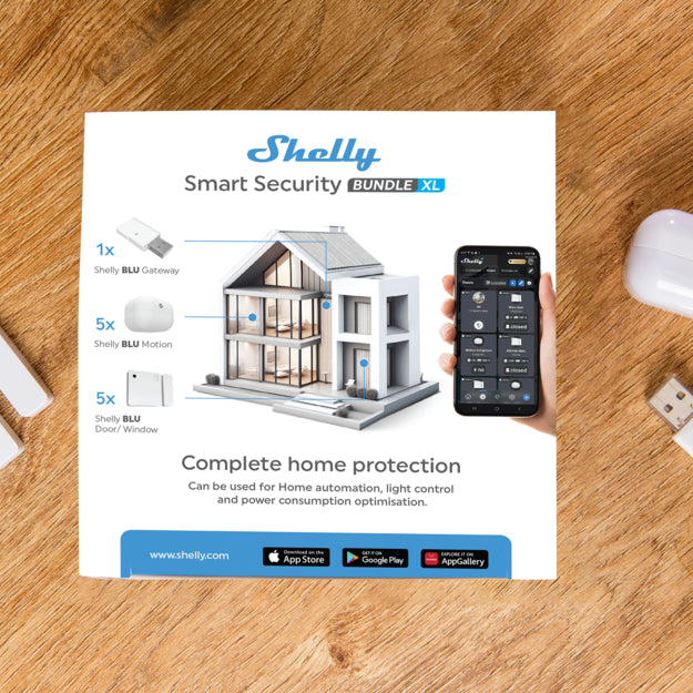 Shelly Smart Security Bundle XL kit sécurité Bluetooth
