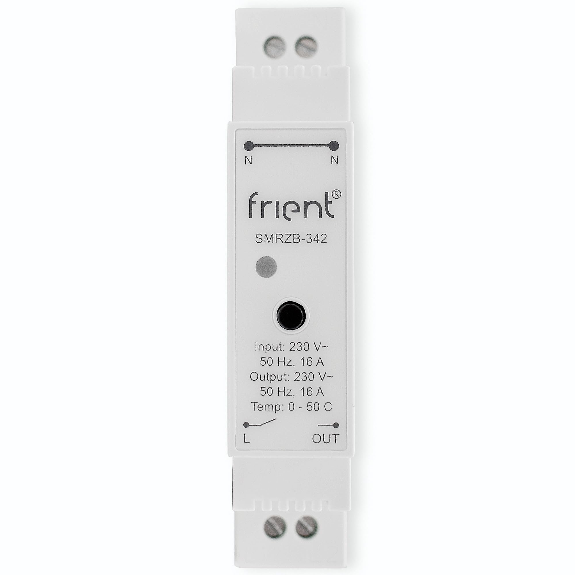 frient Relais DIN interrupteur Zigbee mesure énergie rail