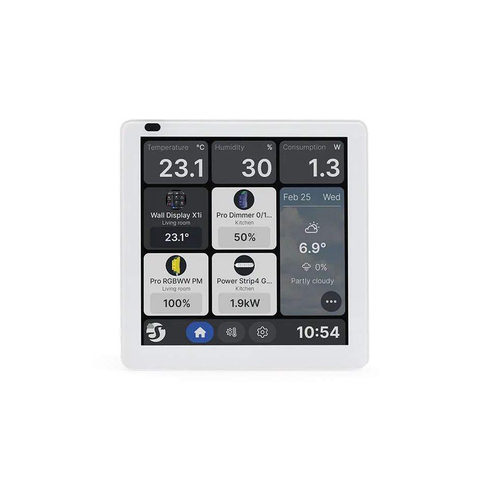 Shelly Wall Display X1i Écran Tactile Silver Domotique