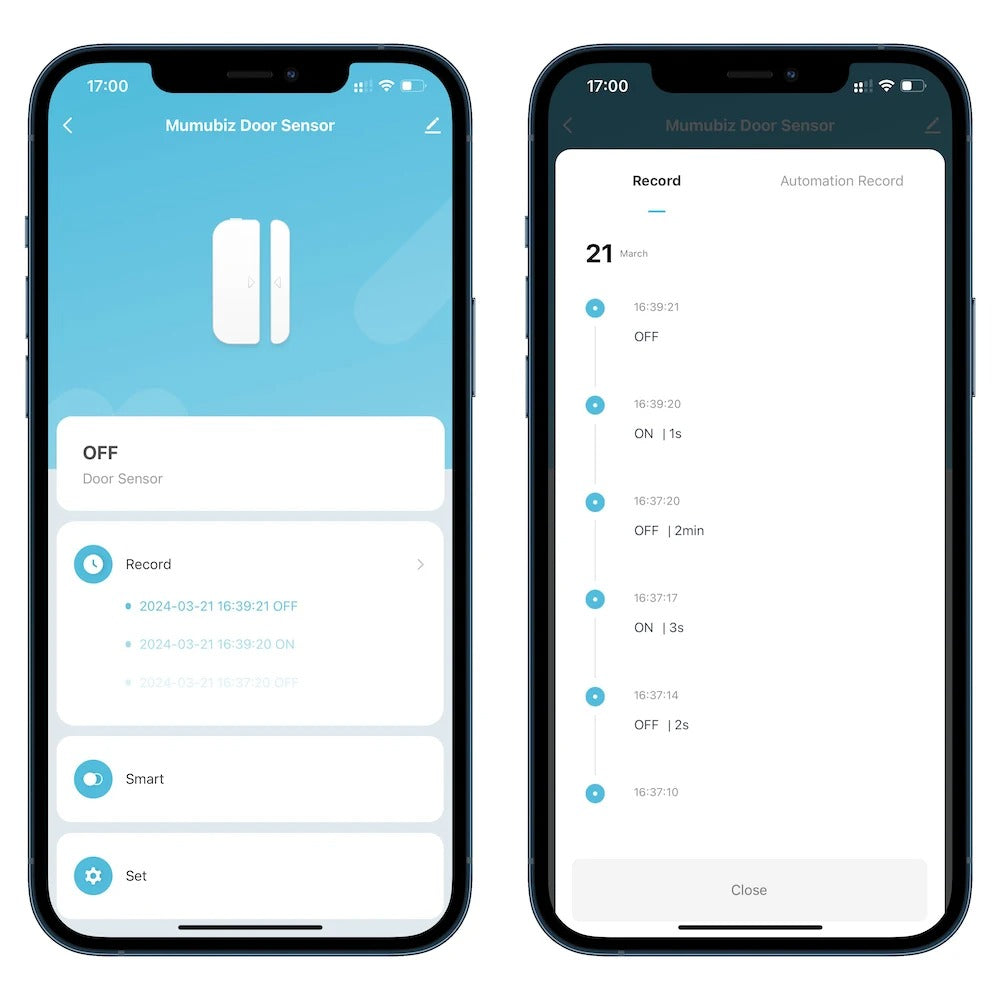 Mumubiz Zigbee Protocol capteur porte fenêtre Zigbee 3.0