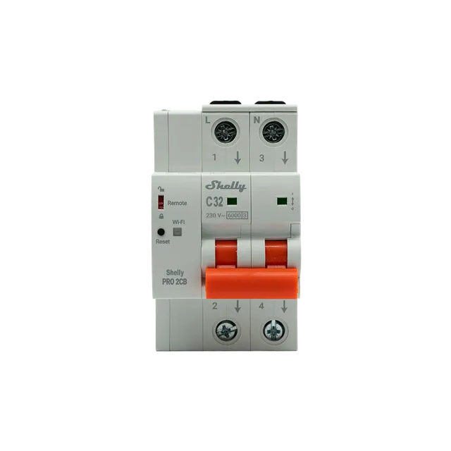 Shelly Pro 2CB C32 disjoncteur connecté 32A 2P