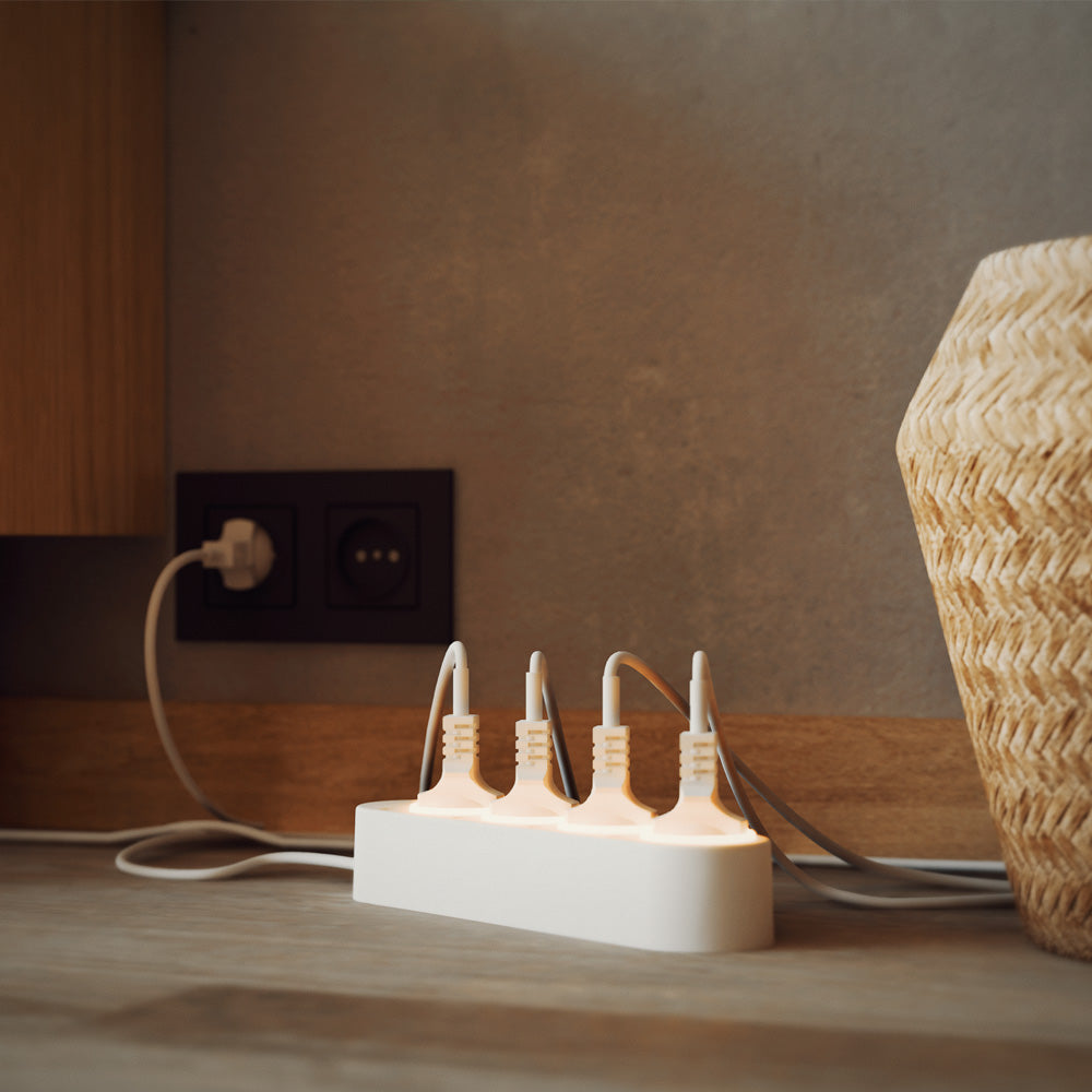 Shelly Gen4 Power Strip 4 multiprise connectée blanche Matter