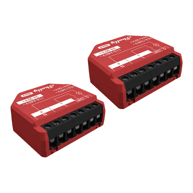 Shelly 1PM Gen3 Module WiFi mesure conso Pack de 2