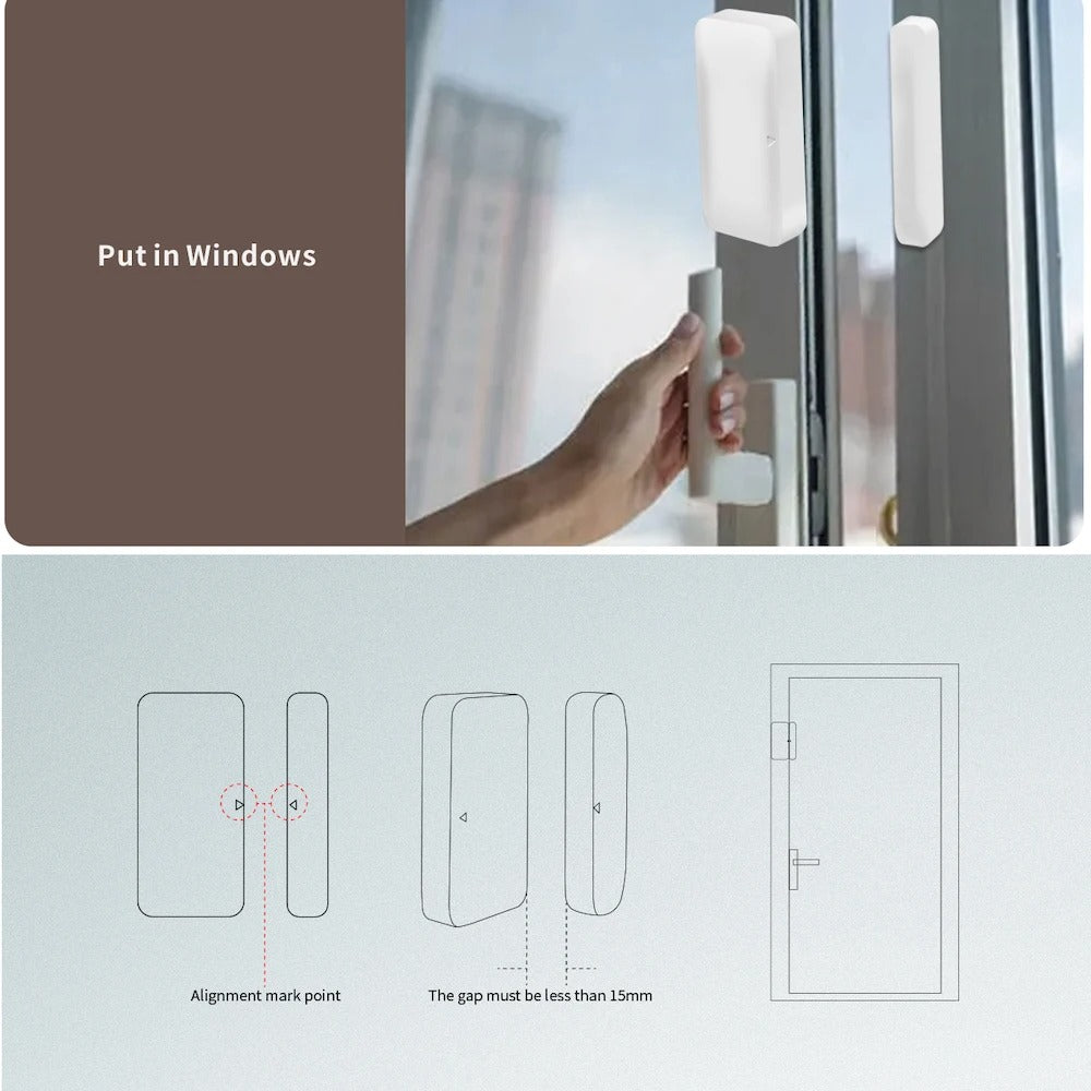 Mumubiz Zigbee Protocol capteur porte fenêtre Zigbee 3.0
