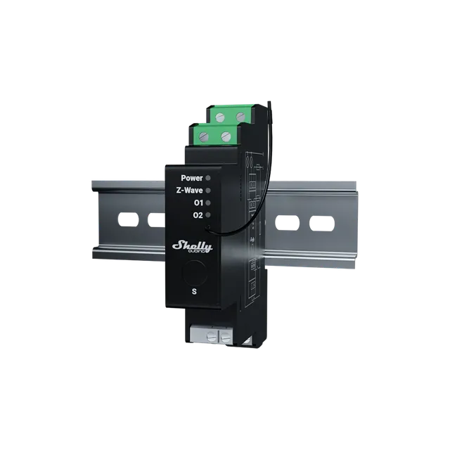 Shelly Wave Pro 2PM interrupteur rail DIN 2 canaux mesure énergie