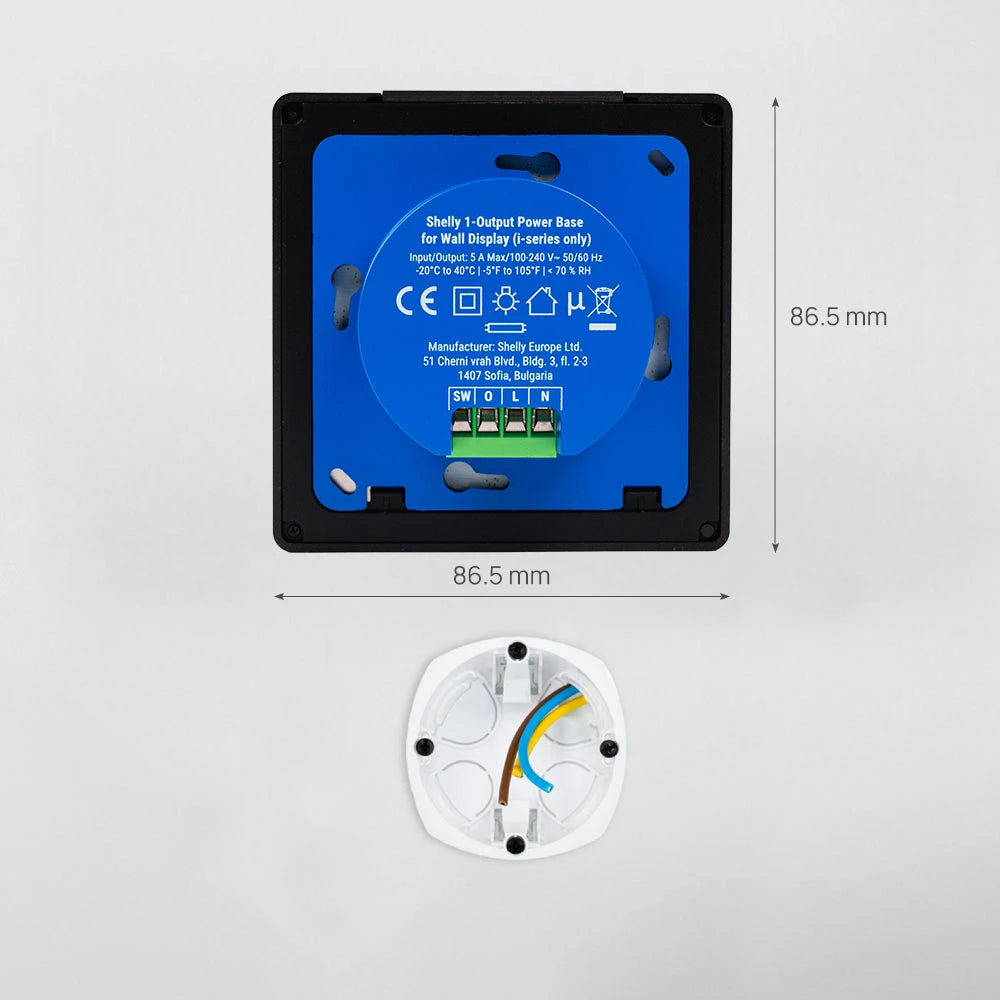 Shelly Wall Display X1i écran tactile noir