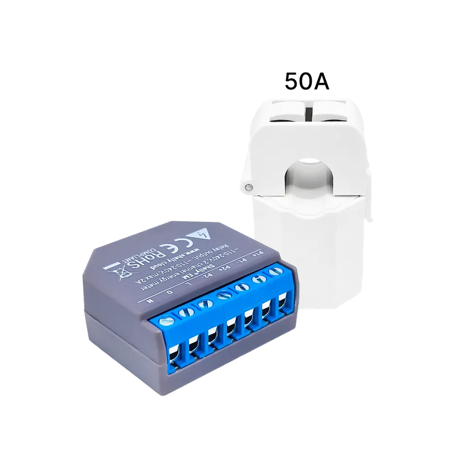 Shelly EM + pince 50A compteur énergie WiFi