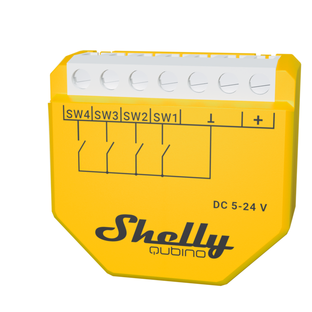 Shelly Wave i4 DC contrôleur scènes Z-Wave 4 entrées