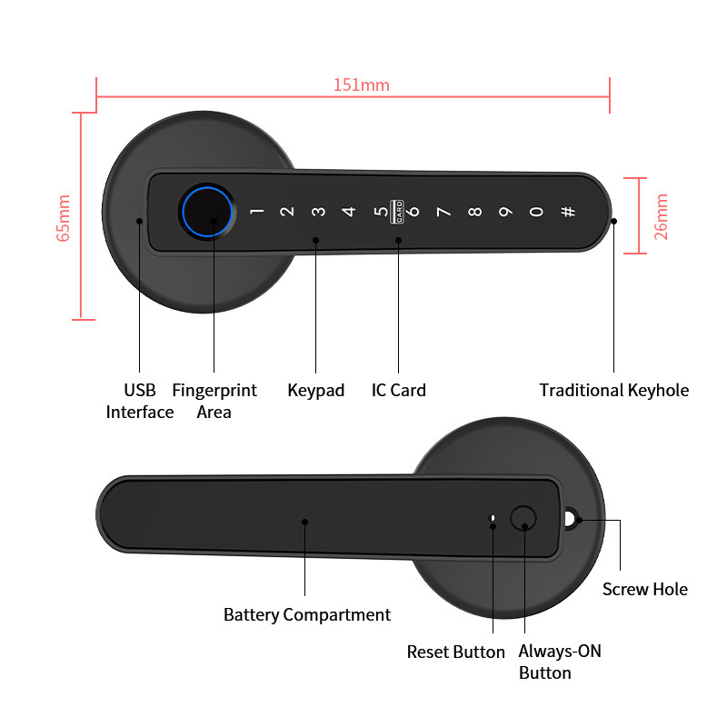 Avatto Home Security SDL10 serrure connectée empreinte