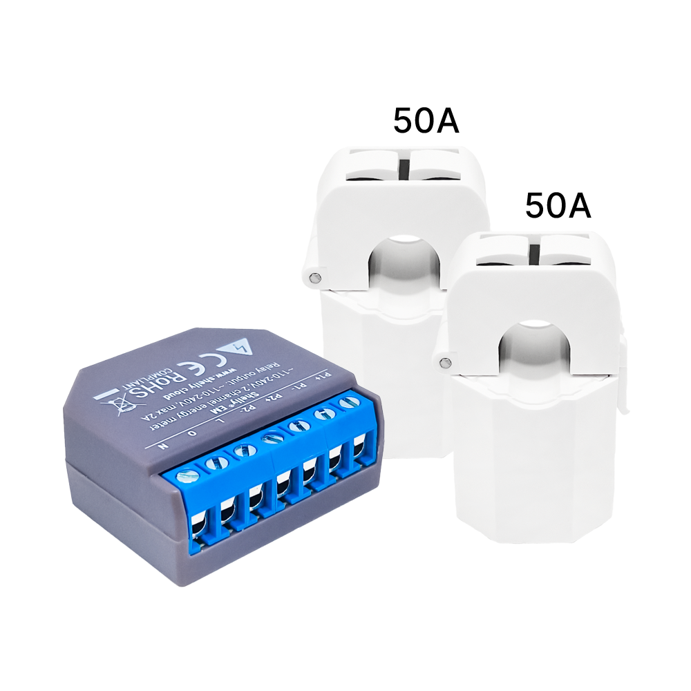 Shelly EM compteur énergie Wi-Fi 2 pinces 50A