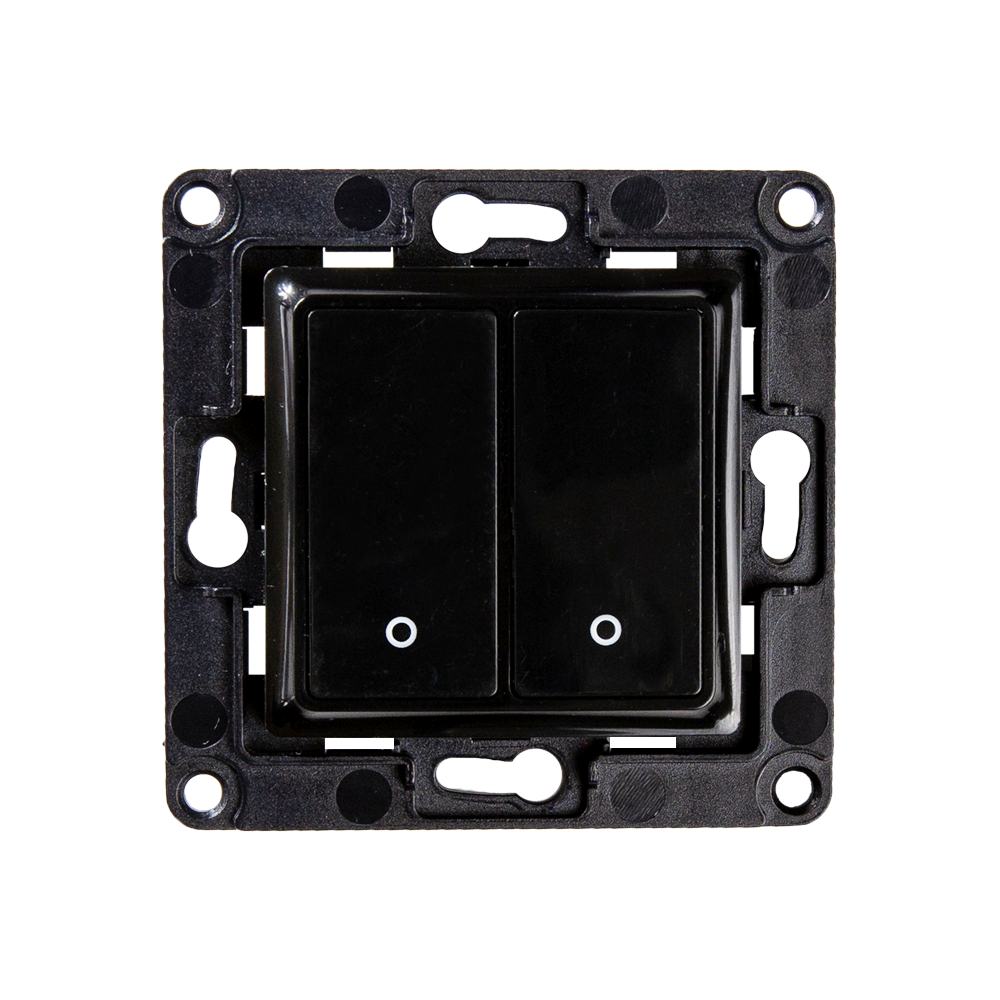 Shelly Wall Switch interrupteur 2 boutons noir relais