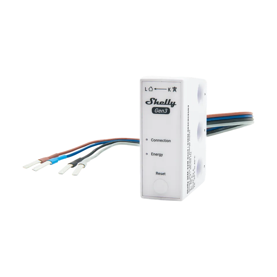 Shelly 3EM-63W Gen3 compteur énergie triphasé WiFi