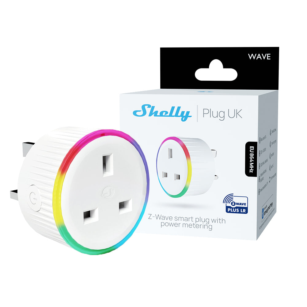 Shelly Wave Plug UK prise connectée Z-Wave LR mesure conso