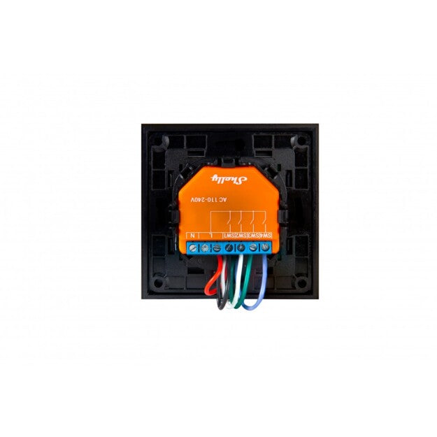 Shelly Plus i4 + Wall Switch 4 Interrupteur Mural Noir Scènes