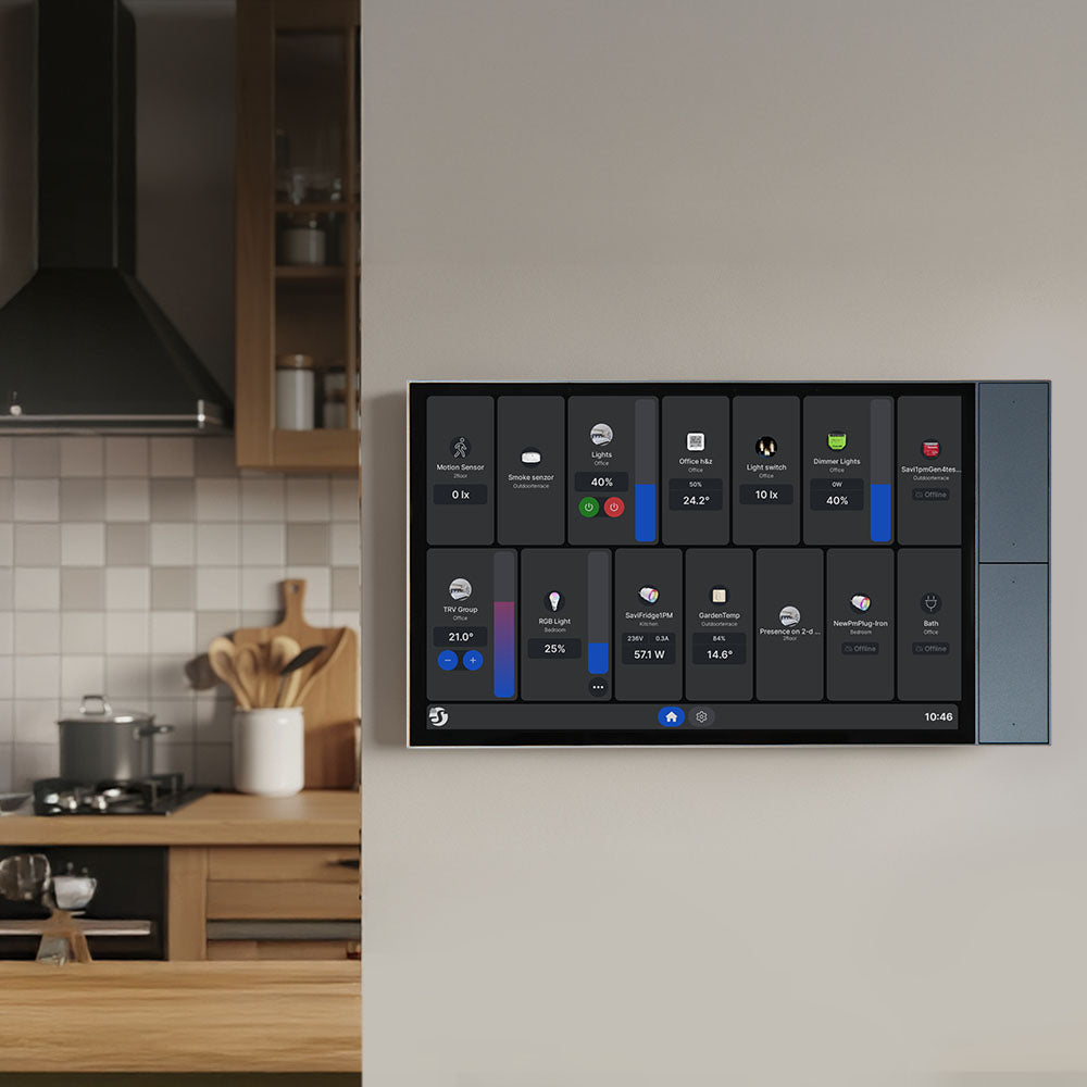 Shelly Wall Display XL panneau tactile gris Wi-Fi Bluetooth