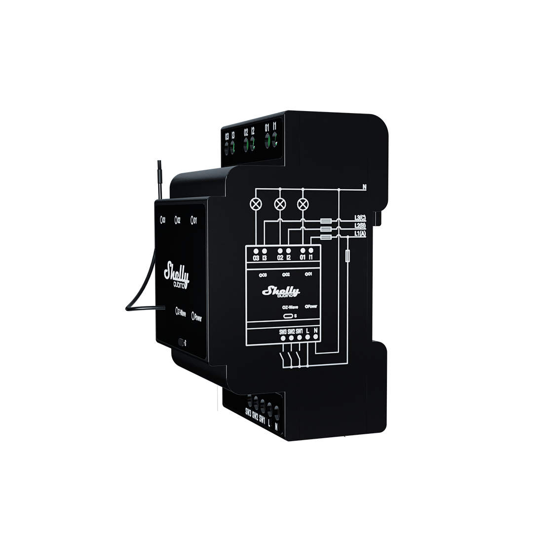Shelly Wave Pro 3 interrupteur connecté 3 canaux DIN
