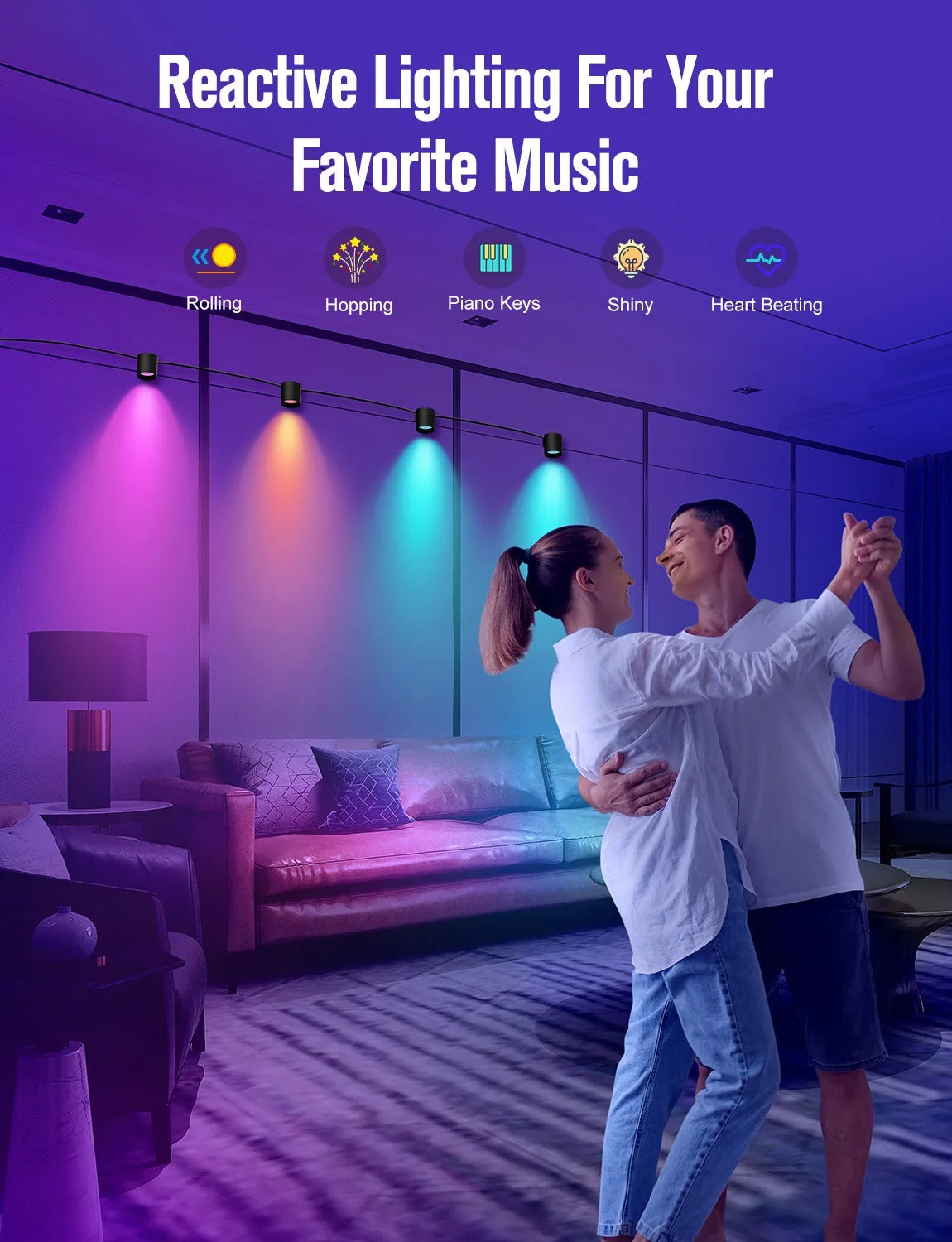 Mumubiz Tuya Smart Home applique murale RGBIC 4 lumières