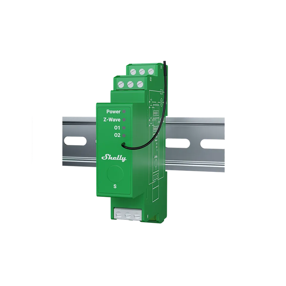 Shelly Wave Pro Dimmer 2PM variateur rail DIN 2 canaux Z-Wave