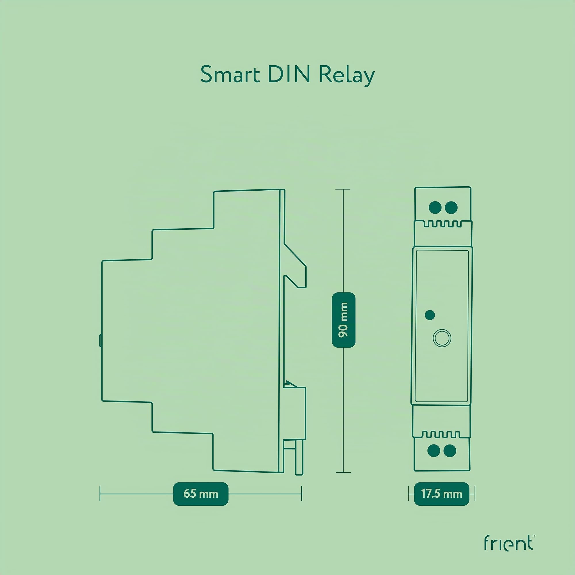 frient Relais DIN interrupteur Zigbee mesure énergie rail