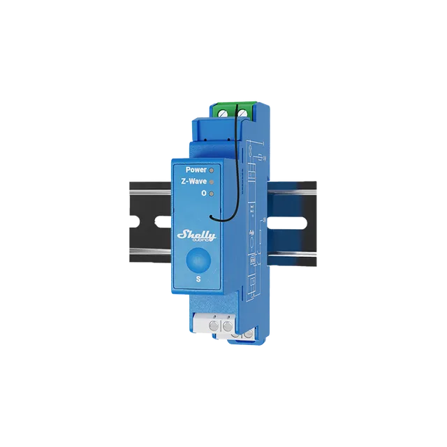 Shelly Wave Pro 1 relais DIN Z-Wave 1 voie contacts secs