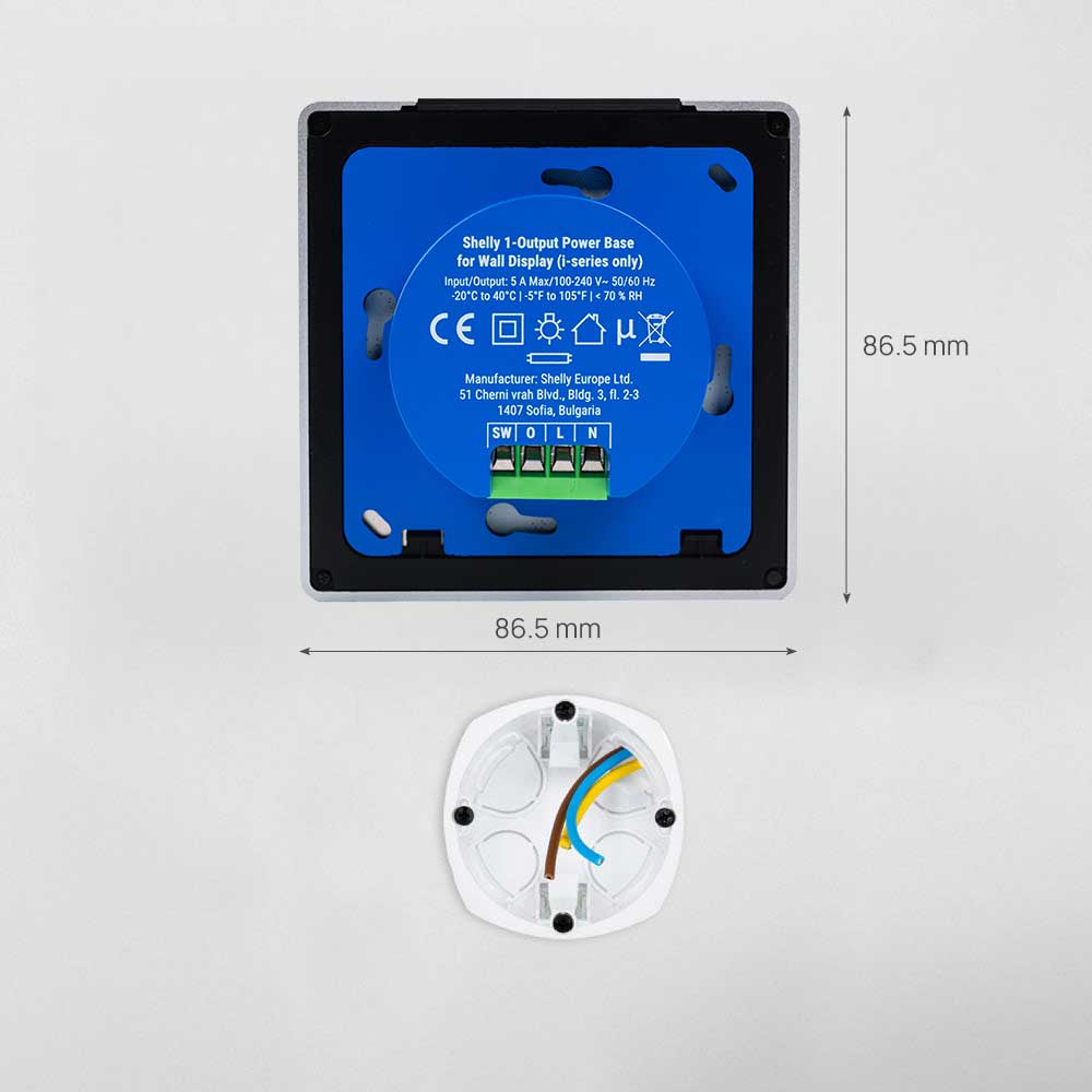 Shelly Wall Display X1i Écran Tactile Silver Domotique
