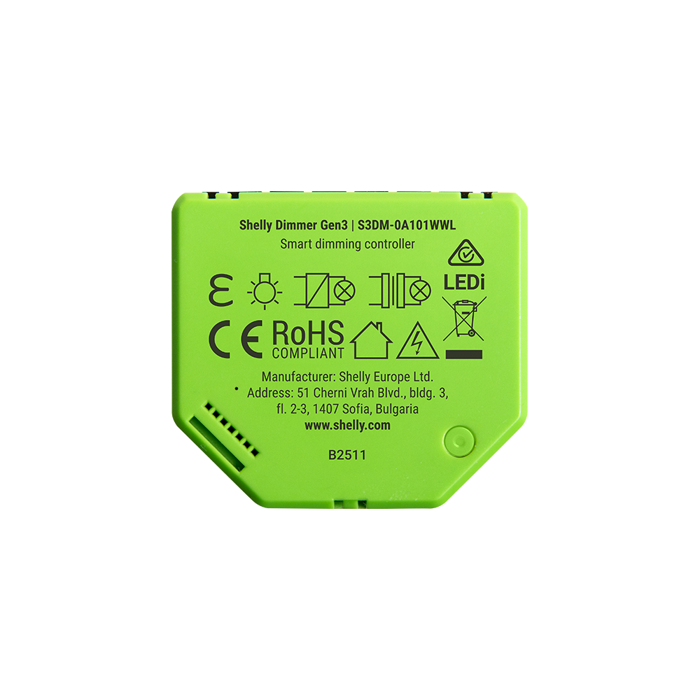 Shelly Gen3 Dimmer Variateur WiFi Éclairage LED