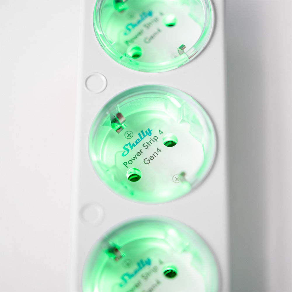 Shelly Gen4 Power Strip 4 multiprise connectée blanche Matter