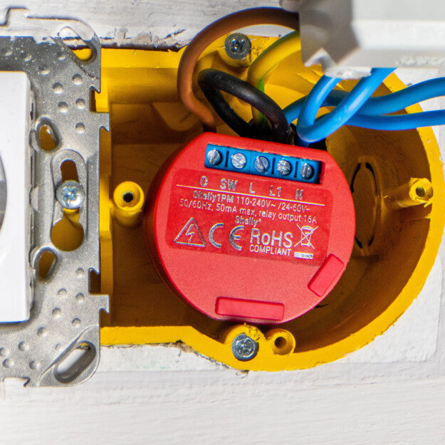 Shelly 1PM Micromodule Relais Wi-Fi 1 Canal 16A Mesure Puissance