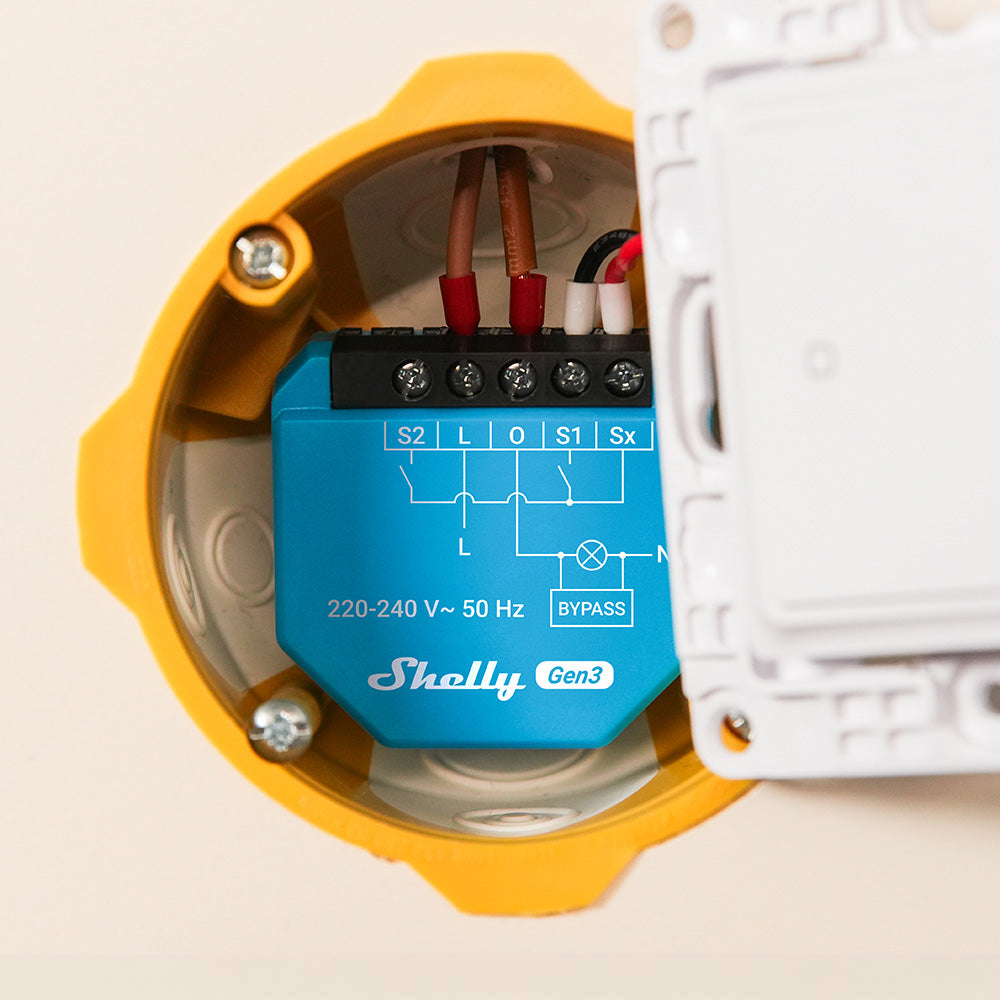 Shelly 1L Gen3 relais sans neutre WiFi éclairage
