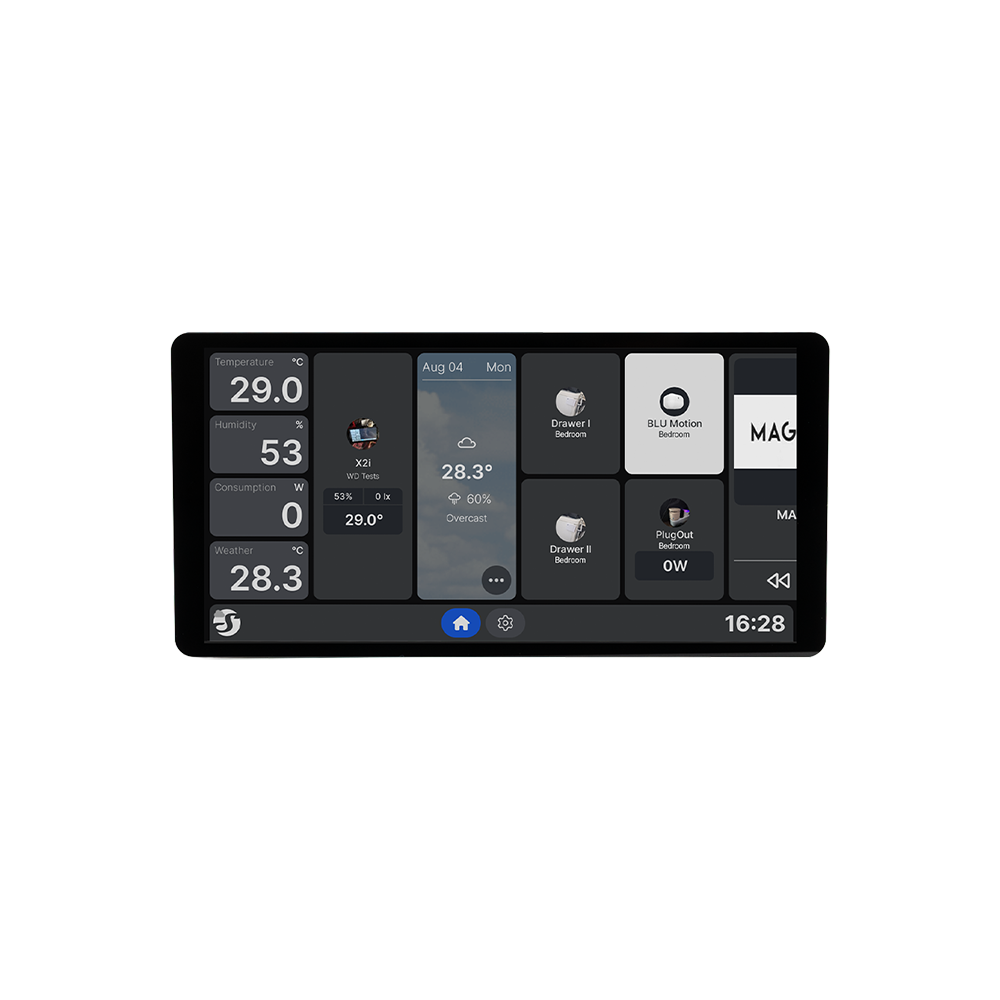 Shelly Wall Display X2i écran tactile noir 2 relais
