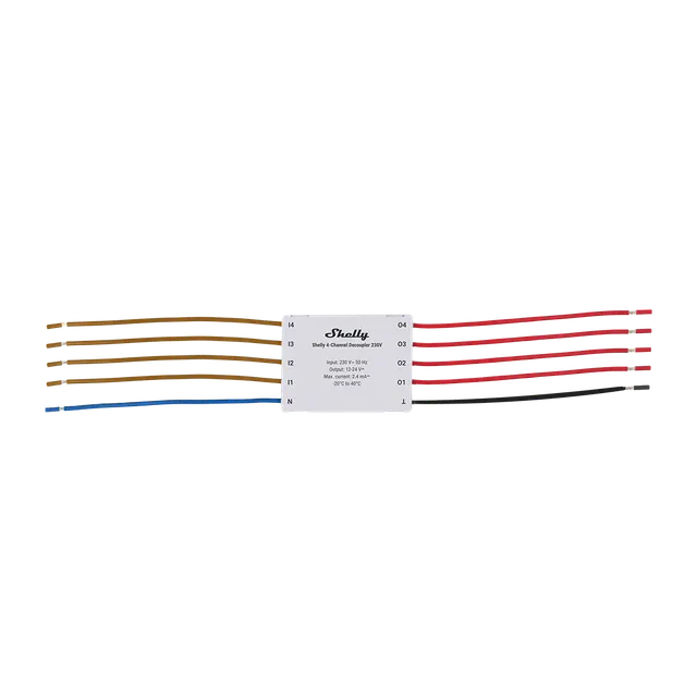 Shelly 4-Channel Decoupler 230V module pour Wall Display