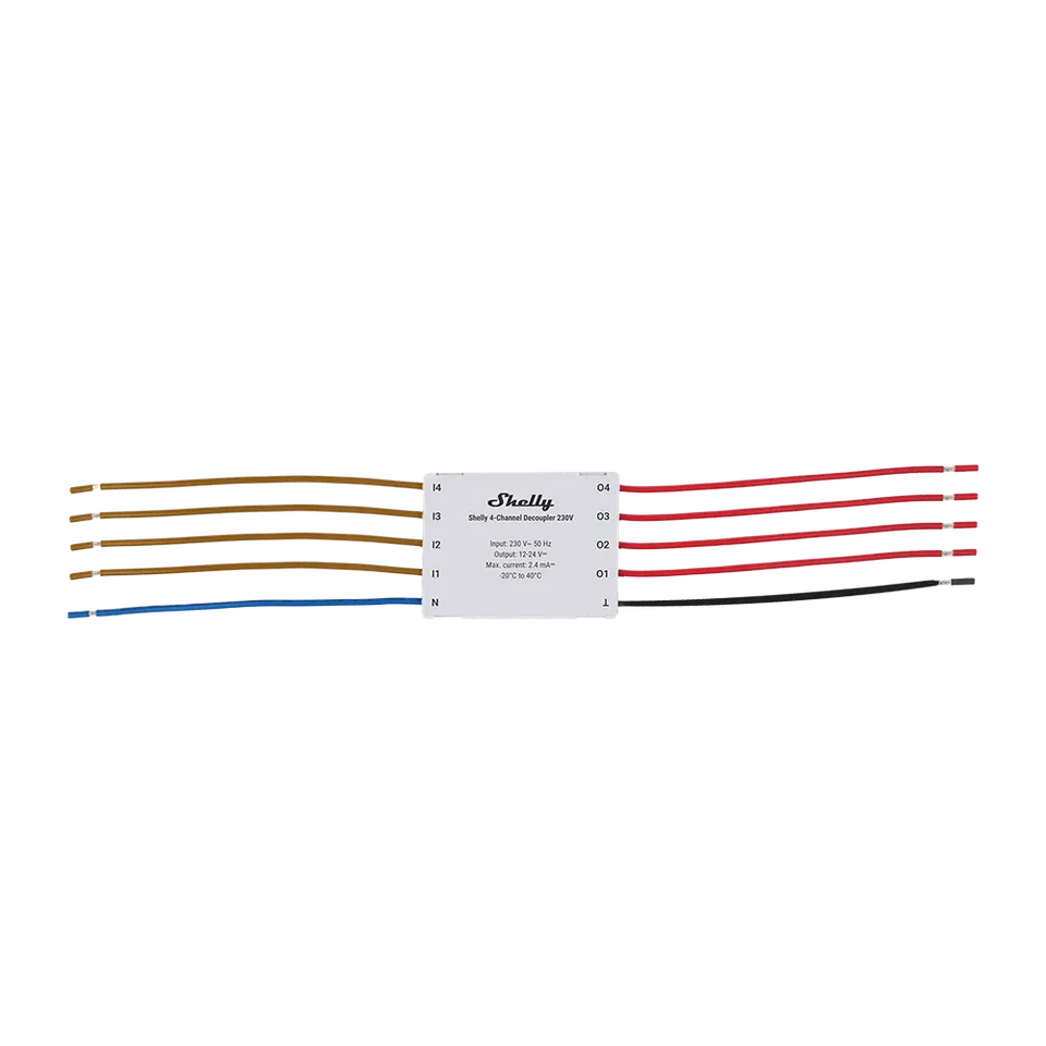 Shelly 4-Channel Decoupler 230V module pour Wall Display