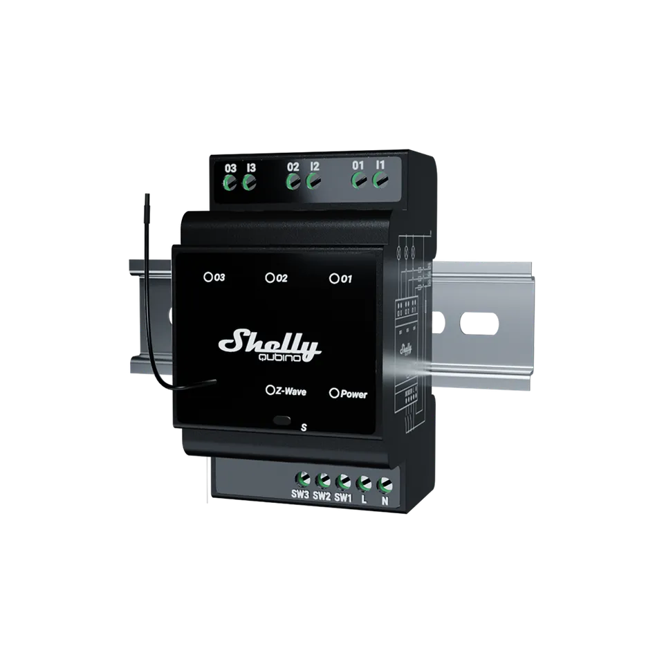 Shelly Wave Pro 3 interrupteur connecté 3 canaux DIN
